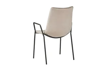 Jeffsy Matstol 2-pack - Sammet/Beigegrå - Möbler - Vardagsrum - Stolar & sittmöbler - Karmstolar