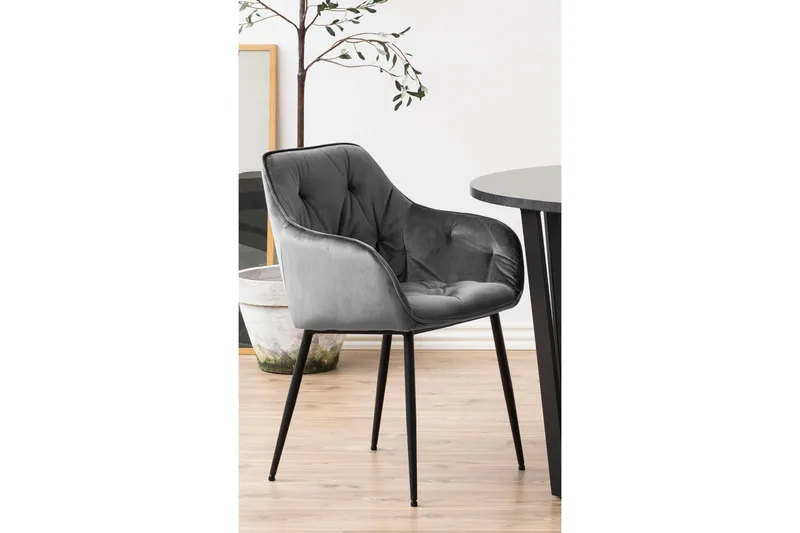 Zabinka Karmstol - Mörkgrå - Möbler - Vardagsrum - Stolar & sittmöbler - Karmstolar