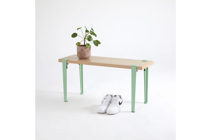 KHALKEUS Sittbänk 90x30 cm Brun/Blå - Möbler - Vardagsrum - Stolar & sittmöbler - Sittbänk