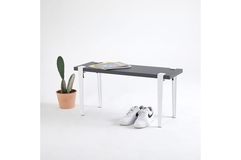 KHALKEUS Sittbänk 90x30 cm Svart/Vit - Möbler - Vardagsrum - Stolar & sittmöbler - Sittbänk