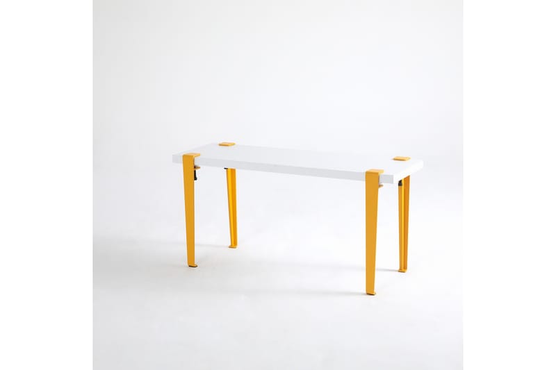 KHALKEUS Sittbänk 90x30 cm Vit/Gul - Möbler - Vardagsrum - Stolar & sittmöbler - Sittbänk