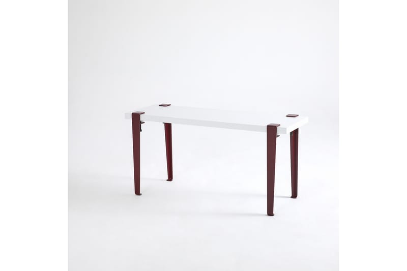 KHALKEUS Sittbänk 90x30 cm Vit/Röd - Möbler - Vardagsrum - Stolar & sittmöbler - Sittbänk