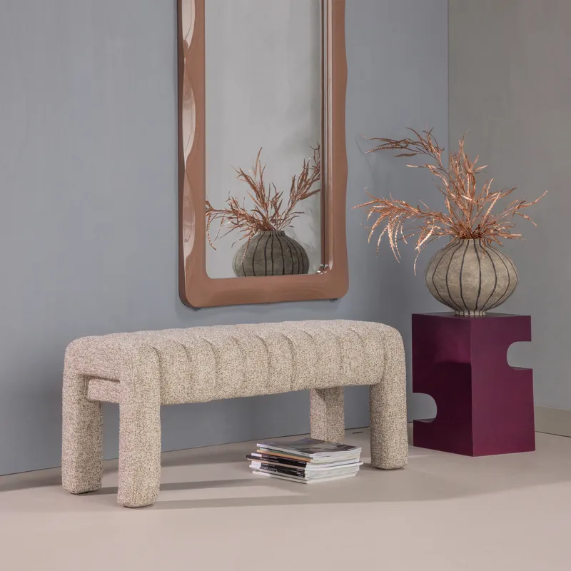 Klädd Bänk Frex 110 cm - Brun - Möbler - Vardagsrum - Stolar & sittmöbler - Sittbänk