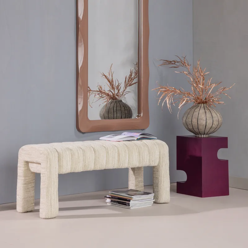 Klädd Bänk Frex 110 cm, Natur