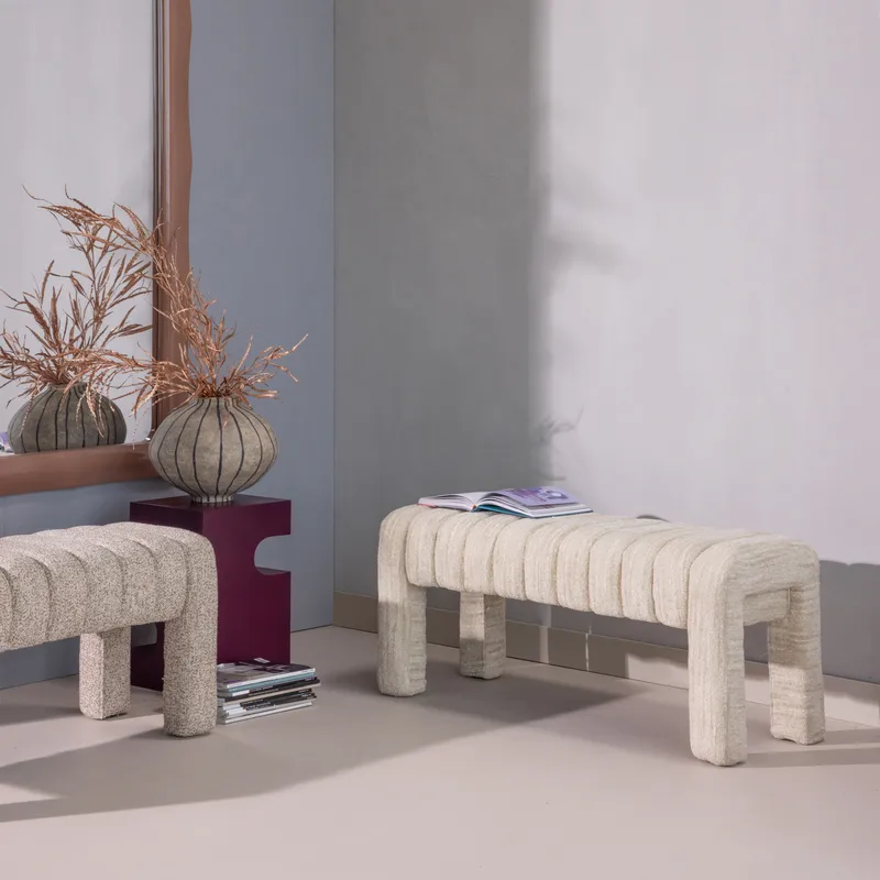 Klädd Bänk Frex 110 cm - Natur - Möbler - Vardagsrum - Stolar & sittmöbler - Sittbänk