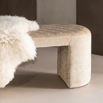 Klädd Bänk Jacob 130 cm - Natur - Möbler - Vardagsrum - Stolar & sittmöbler - Sittbänk