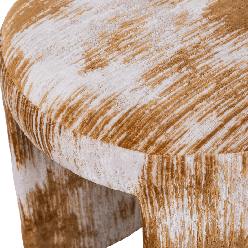 Klädd Pall Charlie 45 cm Rund - Karamell - Möbler - Vardagsrum - Stolar & sittmöbler - Pallar