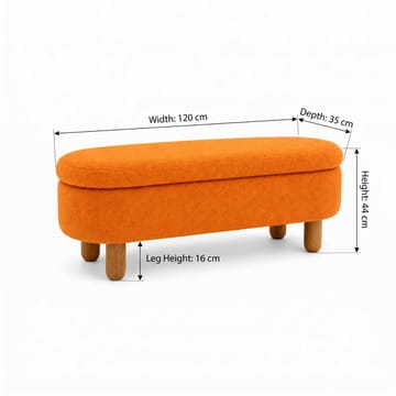 Kumail Sittpuff med förvaring 120 cm - Möbler - Vardagsrum - Stolar & sittmöbler - Sittpuff