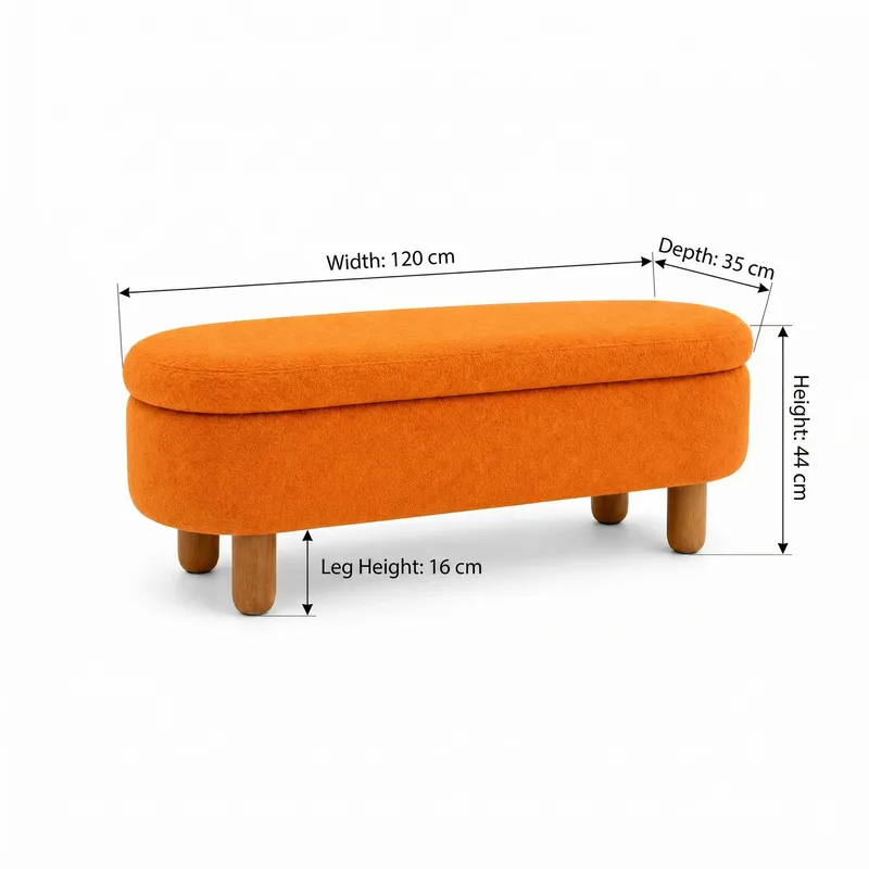 Kumail Sittpuff med förvaring 120 cm - Möbler - Vardagsrum - Stolar & sittmöbler - Sittpuff