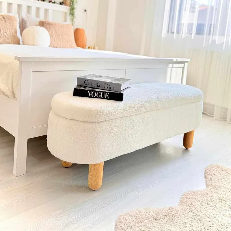 Kumail Sittpuff med förvaring 120 cm - Möbler - Vardagsrum - Stolar & sittmöbler - Sittpuff