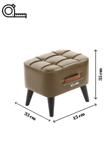Lenira Sittpuff 43 cm - Khaki - Möbler - Vardagsrum - Stolar & sittmöbler - Sittpuff