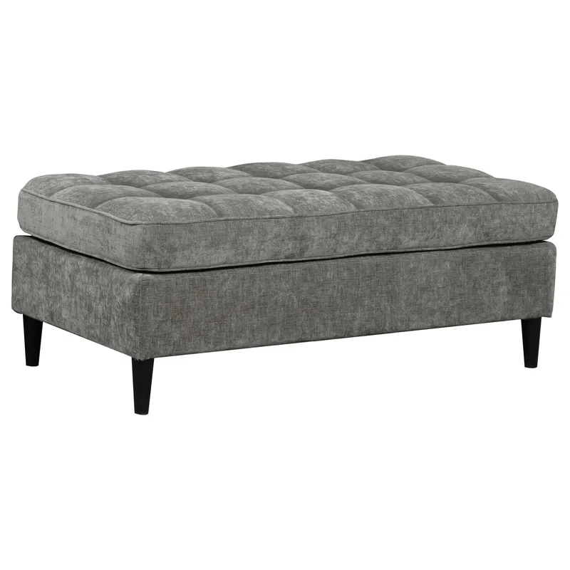 Lindhus Fotpall 120 cm i chenille, grå