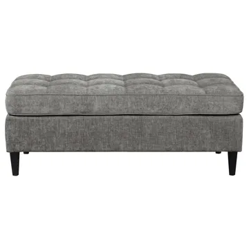 Lindhus Fotpall 120 cm i chenille - grå - Möbler - Vardagsrum - Stolar & sittmöbler - Sittpuff