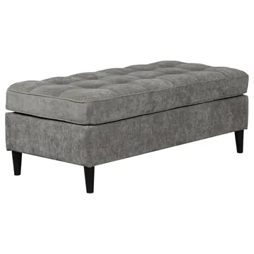 Lindhus Fotpall 120 cm i chenille - grå - Möbler - Vardagsrum - Stolar & sittmöbler - Sittpuff