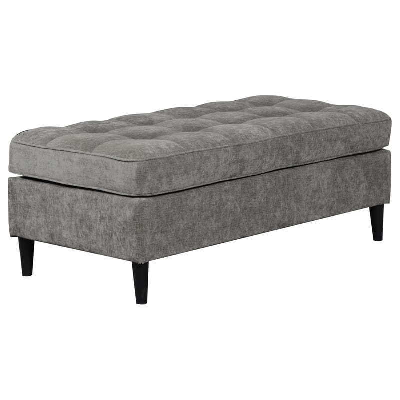 Lindhus Fotpall 120 cm i chenille - grå - Möbler - Vardagsrum - Stolar & sittmöbler - Sittpuff