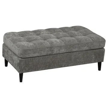 Lindhus Fotpall 120 cm i chenille - grå - Möbler - Vardagsrum - Stolar & sittmöbler - Sittpuff