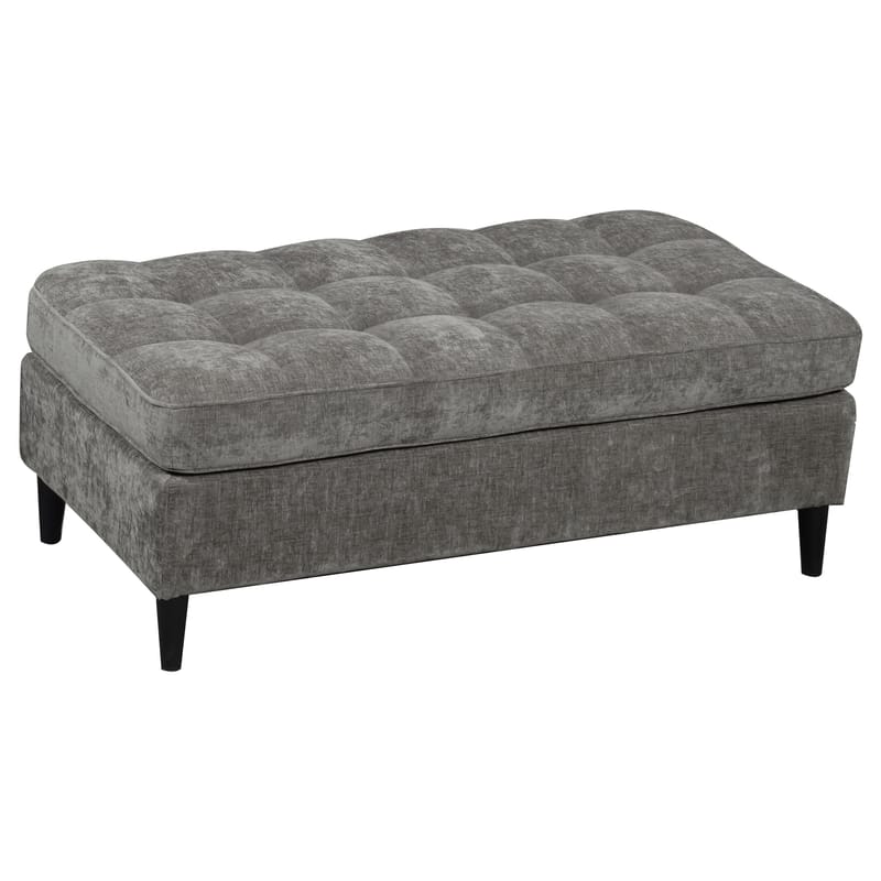 Lindhus Fotpall 120 cm i chenille - grå - Möbler - Vardagsrum - Stolar & sittmöbler - Sittpuff