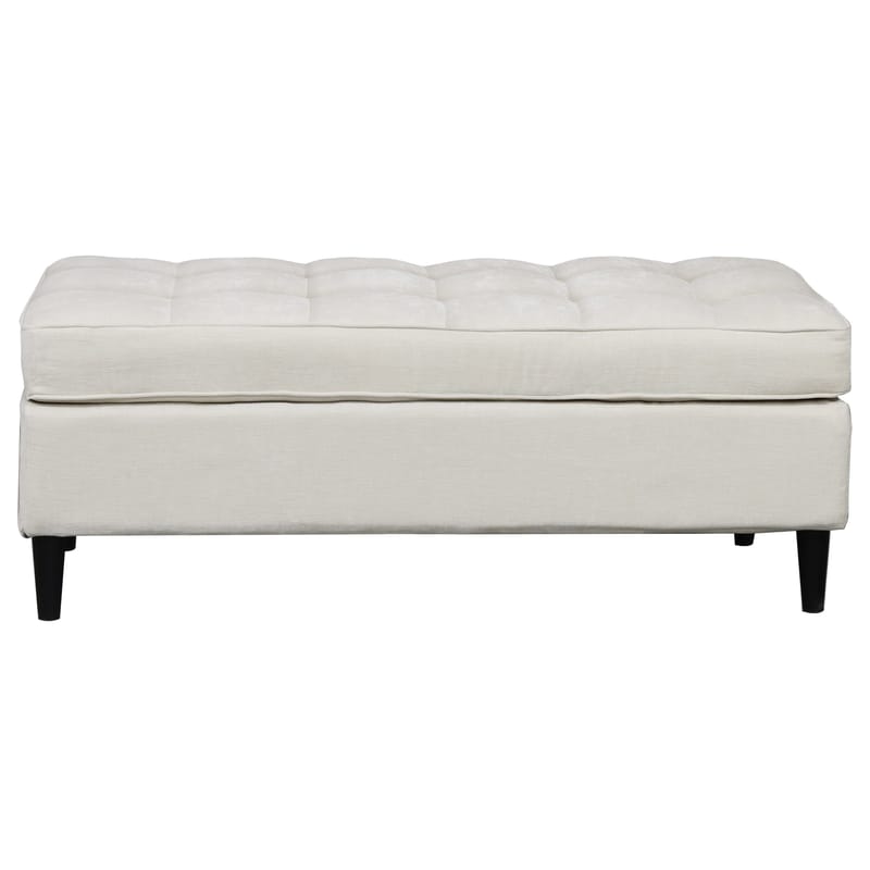 Lindhus Fotpall 120 cm i chenille - gräddvit - Möbler - Vardagsrum - Stolar & sittmöbler - Sittpuff