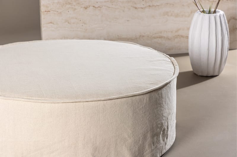 Lindö Sittpuff  101 cm Rund - Beige - Möbler - Vardagsrum - Stolar & sittmöbler - Sittpuff