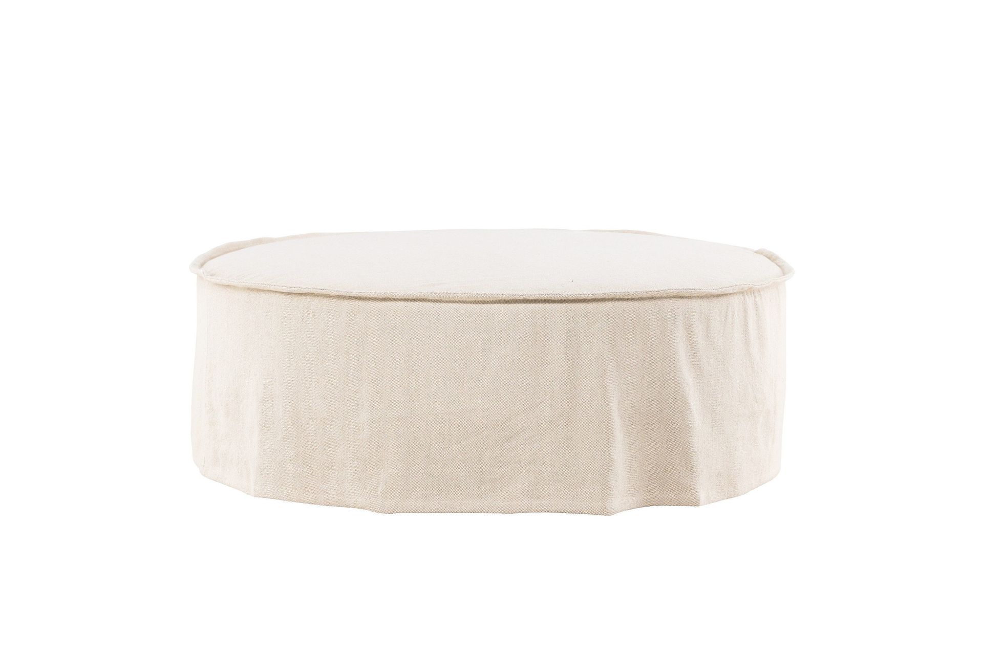 lindö sittpuff  101 cm rund - beige