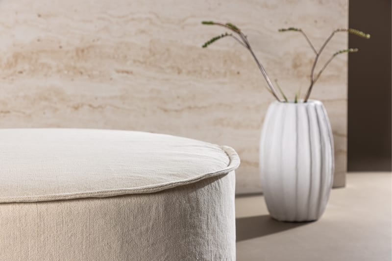 LINDÖ Sittpuff 101 cm Rund Beige - Möbler - Vardagsrum - Stolar & sittmöbler - Sittpuff