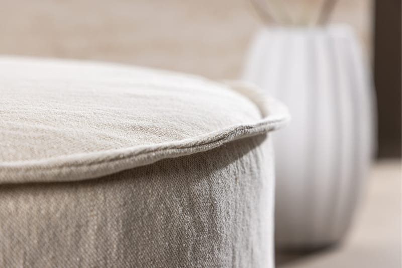 LINDÖ Sittpuff 101 cm Rund Beige - Möbler - Vardagsrum - Stolar & sittmöbler - Sittpuff