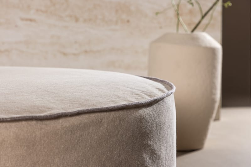 Lindö Sittpuff 101 cm Rund - Brun - Möbler - Vardagsrum - Stolar & sittmöbler - Sittpuff