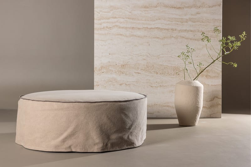 Lindö Sittpuff 101 cm Rund - Brun - Möbler - Vardagsrum - Stolar & sittmöbler - Sittpuff