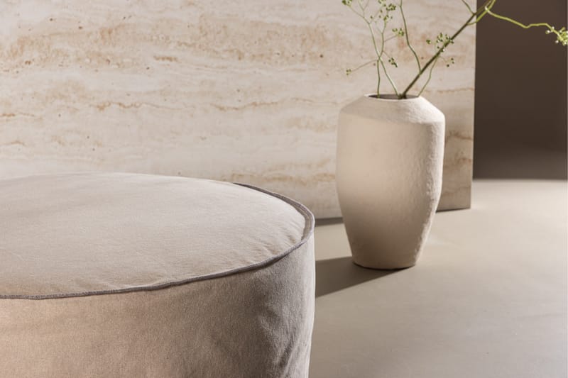 Lindö Sittpuff 101 cm Rund - Brun - Möbler - Vardagsrum - Stolar & sittmöbler - Sittpuff