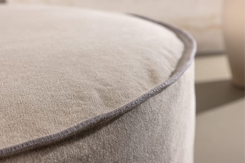 Lindö Sittpuff 101 cm Rund - Brun - Möbler - Vardagsrum - Stolar & sittmöbler - Sittpuff