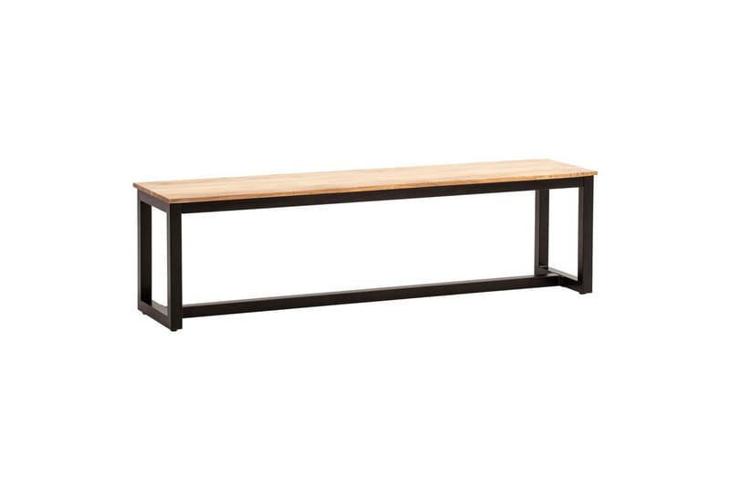 Matbänk Wohnling massivt trä industriell loftstil med metallben 160 cm, 160 cm