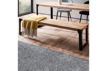 Matbänk Wohnling massivt trä industriell stil med metallben 160 cm - 160 cm - Möbler - Vardagsrum - Stolar & sittmöbler - Sittbänk