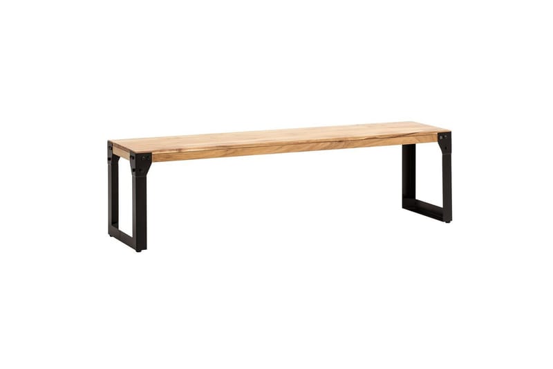 Matbänk Wohnling massivt trä industriell stil med metallben 180 cm - 180 cm - Möbler - Vardagsrum - Stolar & sittmöbler - Sittbänk