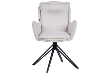 Matsalsstol Avelar set om 2 Beige-Svart - Beige-Svart - Möbler - Vardagsrum - Stolar & sittmöbler - Karmstolar