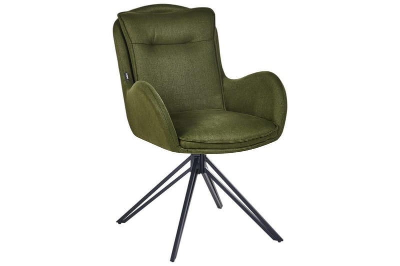 Matsalsstol Avelar set om 2 Mörkgrön-Svart - Mörkgrön-Svart - Möbler - Vardagsrum - Stolar & sittmöbler - Karmstolar
