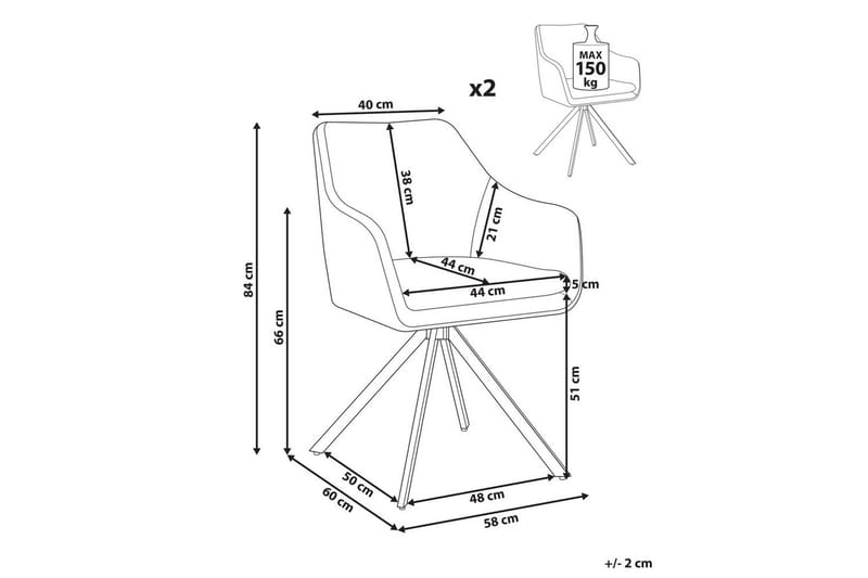 Matsalsstol Lithia set om 2 - Möbler - Vardagsrum - Stolar & sittmöbler - Karmstolar