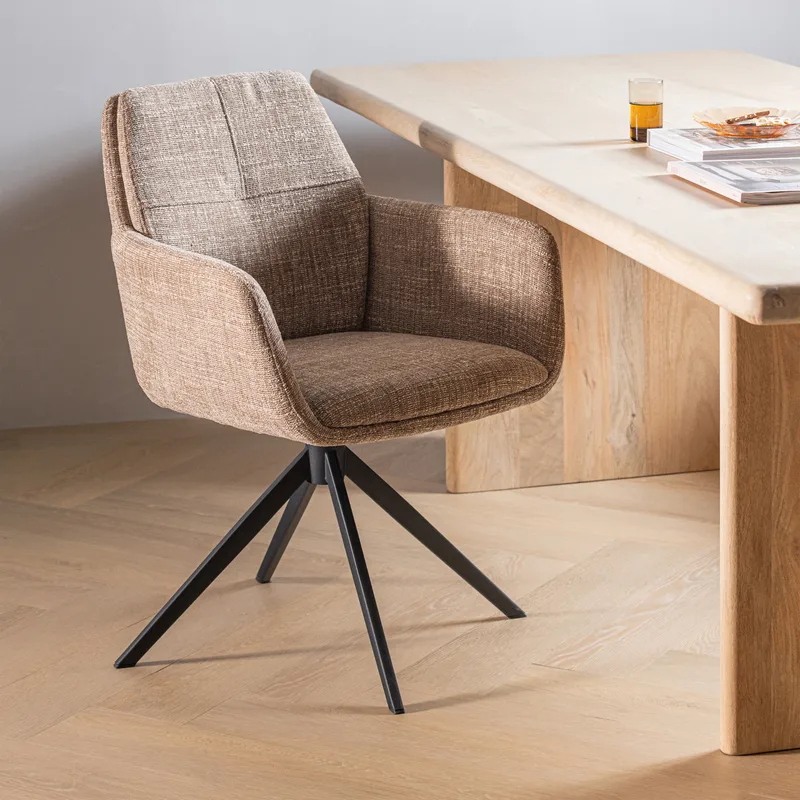 Matstol Grant med snurrfunktion - Sand Melange - Möbler - Vardagsrum - Stolar & sittmöbler - Karmstolar