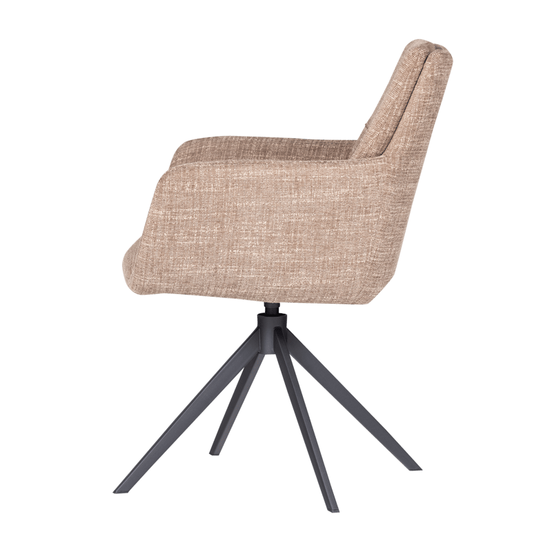 Matstol Grant med snurrfunktion - Sand Melange - Möbler - Vardagsrum - Stolar & sittmöbler - Karmstolar