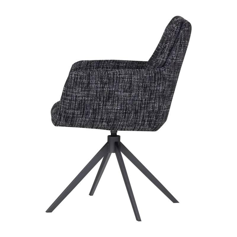 Matstol Grant med snurrfunktion - Svart - Möbler - Vardagsrum - Stolar & sittmöbler - Karmstolar