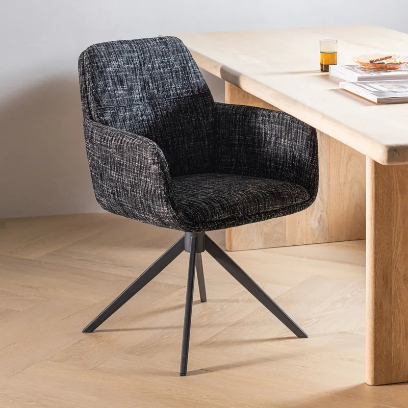 Matstol Grant med snurrfunktion - Svart - Möbler - Vardagsrum - Stolar & sittmöbler - Karmstolar