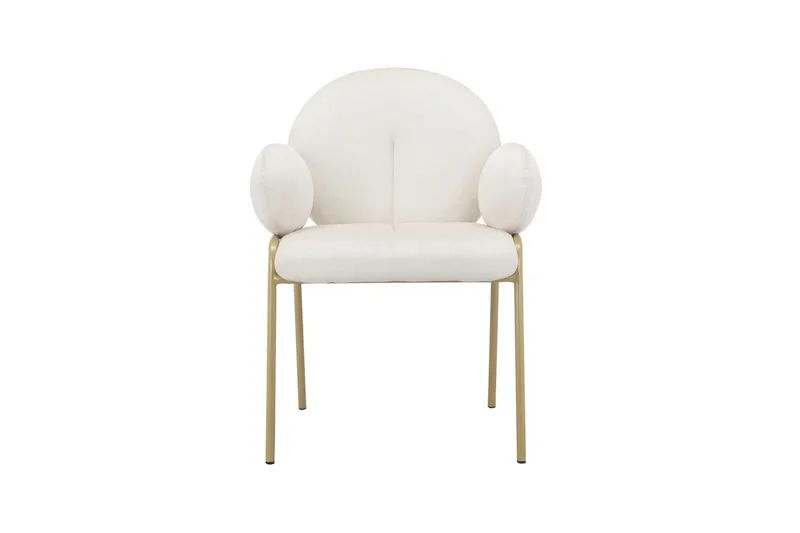 Matstol Iwama Set om 2 Krämig sammet - Krämig sammet - Möbler - Vardagsrum - Stolar & sittmöbler - Karmstolar