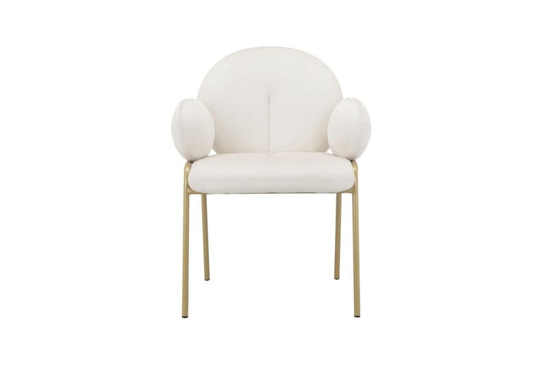 Matstol Iwama Set om 2 Krämig sammet - Krämig sammet - Möbler - Vardagsrum - Stolar & sittmöbler - Karmstolar