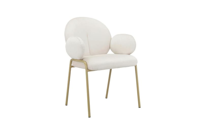 Matstol Iwama Set om 2 Krämig sammet - Krämig sammet - Möbler - Vardagsrum - Stolar & sittmöbler - Karmstolar