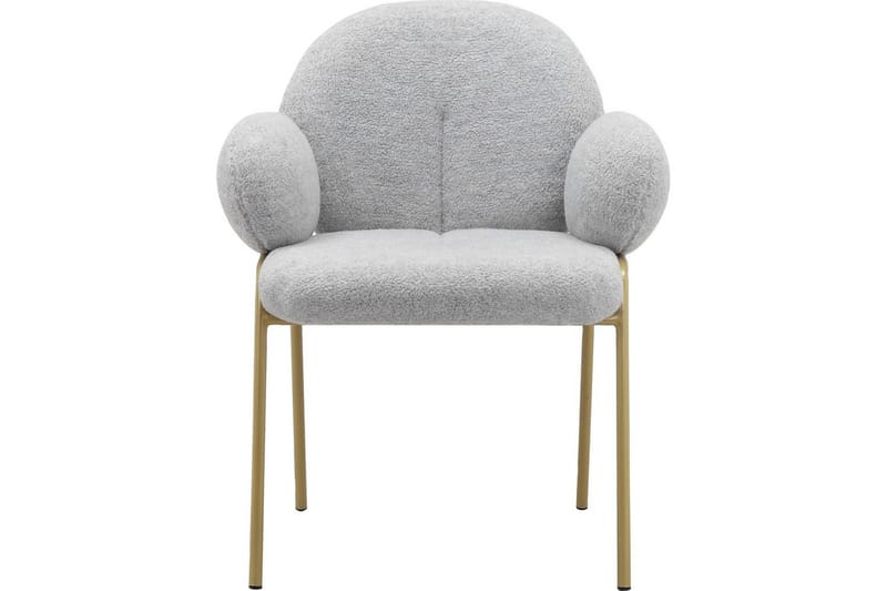 Matstol Iwama Set om 2 Ljusgrå Teddy - Ljusgrå Teddy - Möbler - Vardagsrum - Stolar & sittmöbler - Karmstolar