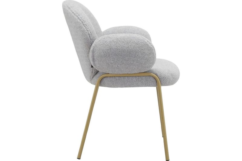 Matstol Iwama Set om 2 Ljusgrå Teddy - Ljusgrå Teddy - Möbler - Vardagsrum - Stolar & sittmöbler - Karmstolar