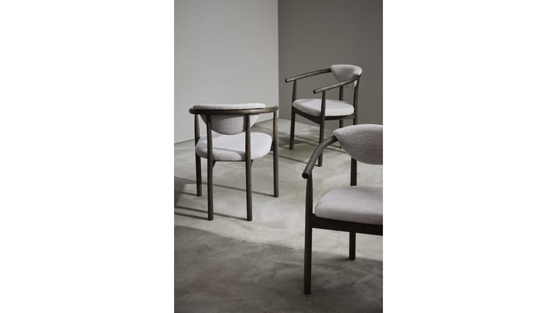 Matstol Selvik i Beige Bouclé - beige - Möbler - Vardagsrum - Stolar & sittmöbler - Karmstolar
