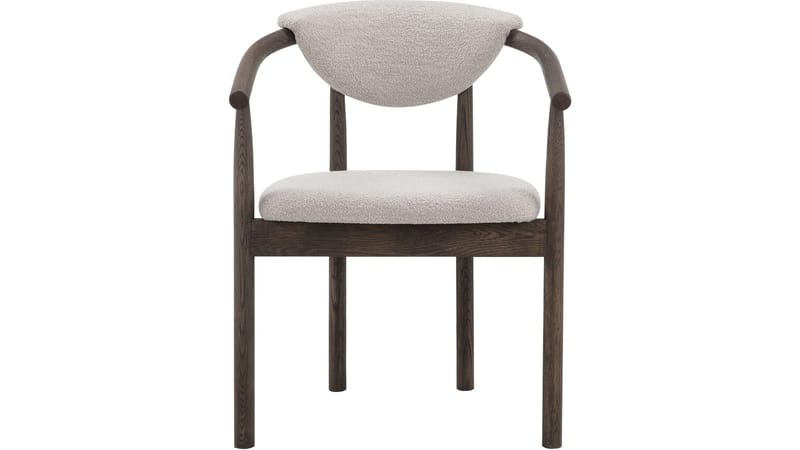 Matstol Selvik i Beige Bouclé - beige - Möbler - Vardagsrum - Stolar & sittmöbler - Karmstolar