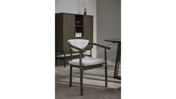 Matstol Selvik i Beige Bouclé - beige - Möbler - Vardagsrum - Stolar & sittmöbler - Karmstolar