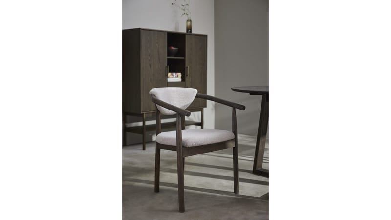 Matstol Selvik i Beige Bouclé - beige - Möbler - Vardagsrum - Stolar & sittmöbler - Karmstolar
