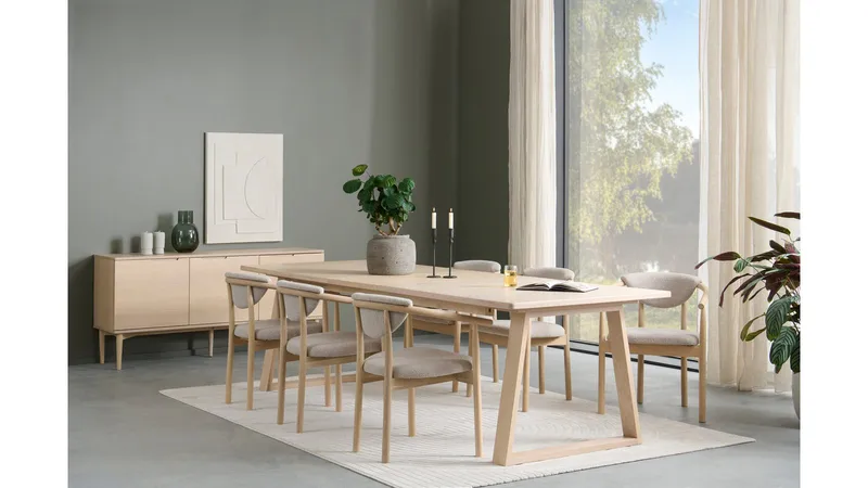 Matstol Selvik i Bouclé - beige - Möbler - Vardagsrum - Stolar & sittmöbler - Karmstolar